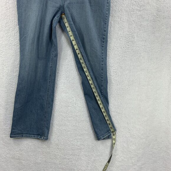 Vtg Talbots Womens Jeans Bootcut 12P Blue Mid Rise Stretch Pants Denim - Picture 5 of 11